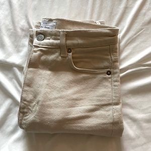 & Other Stories ecru cropped jeans - size 25
